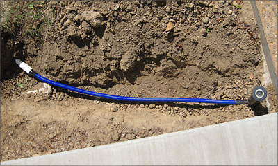 Exact positioning to a dripline using The Cobra Connector
